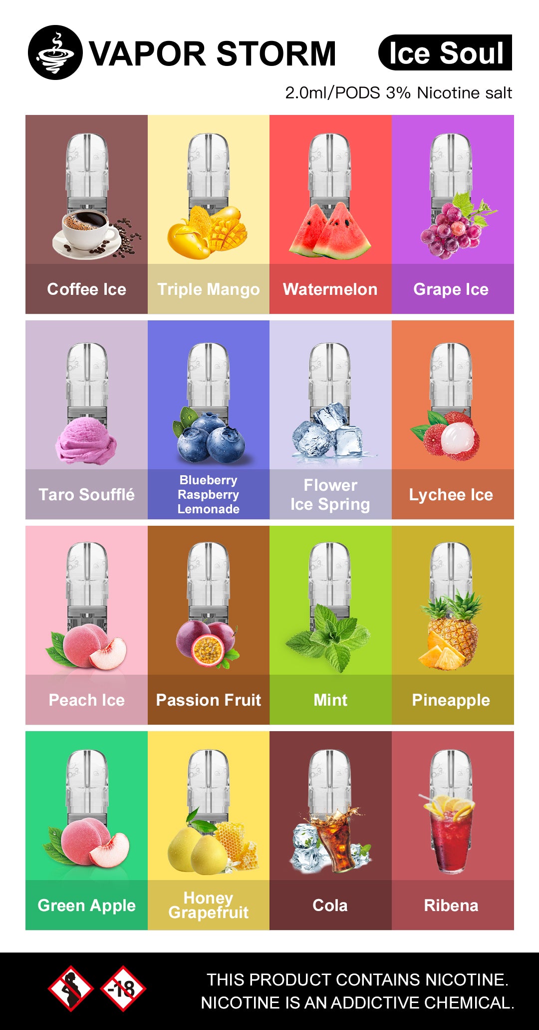 VAPOR STORM 風暴五代電子菸霧化煙彈 通配美人魚/meel/ilia哩啞等五代主機 買六顆贈送主機一隻